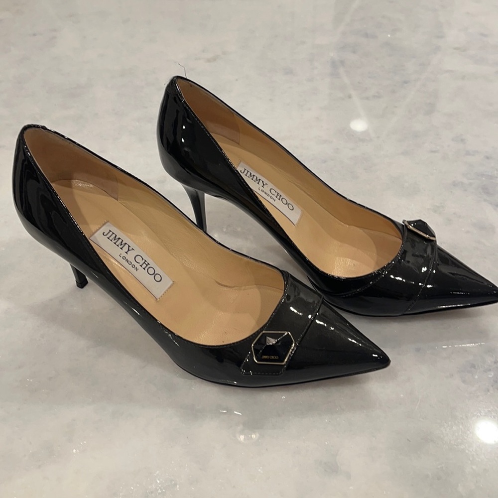 Jimmy Choo black with 2” heel size 36 1/2